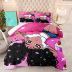 African American Comforter Sets for Girls, Twin Comforter Set for Girls, Girls Bedroom Decor, Black Girls Kids Comforter Sets 2 Piece Pink Twin Size Pretty Girl Bedding Set with 1 Pillowcase