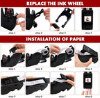 MX-5500 8 Digits Price tag Gun with 5000 Sticker Labels and 3 Ink Refill, Label Maker Pricing Gun Kit Numerical Tag Gun for Office, Retail Shop, Grocery Store (Black)
