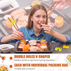 1000 Pcs Reusable Chopsticks Helper Multicolor Plastic Practice Chopstick Trainer Hinges Connector Training Chinese Chop Non Slip Stick Helper for Adult Learner Beginner