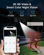 ZUMIMALL 4G LTE Cellular Solar Security Camera Wireless Outdoor, 2K No WiFi Security Camera Solar Powered with Color Night Vision, 2-Way Talk, Motion Alert, Cloud, SIM Included（US Version）