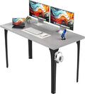 Home Office Computer Desk 47.2x23.6 inch gaming Desk, Modern and Minimalist home office desk, Home Office Desks, Study Desk, Craft table Black Metal Designed Frame, White Board color.