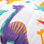 CVHOUSE Dinosaur Bedding Set,Dinosaur Comforter,Dinosaur Comforter Set Full,Microfiber Quilt Set with 1 Comforter and 2 Pillow Cases- 3 Piece