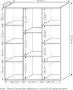 Furinno Luder Bookcase / Book / Storage , 11-Cube, White