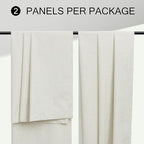 DANCURTON 104 Inch Long Curtains Black Out Floor to Ceiling Luxury Tall Curtains for Living Room Full Blackout Soundproof Heat Blocking Linen Window Back Tab Drapes 2 Panels Ivory Cream Room Divider