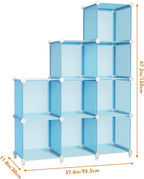 HOMIDEC Closet Organizers and Storage, 9 Cube Storage Organizer, Blue | Portable Closet Organizer Storage Cubes Shelves for Bedroom, Kids Room, Bathroom, Wardrobe