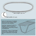 1/2x162'' Mower Deck Belt 754-04240, 954-04240,Kevlar Mower Belt for Cub Cadet LTX 1050 LTX1050VT SLTX1050 754-04240 MTD Craftsman (754-04240)