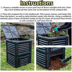 Large Fertilizer Fermentation Box, Plastic Compost Bin, Lightweight Outdoor Composting Box Suitable for Garden, Courtyard and Kitchen(Yellow,Small)