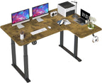 Dripex L Shaped Standing Desk, 63" x 43" Electric Standing Desk Height Adjustable, Sit Stand Home Office Corner Desk, Dual Motor Corner Standing Desk with 4 Legs