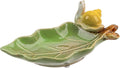 Jewelry Tray Snail Trinket Organizer Ceramic Leaf Tray Decorative Desk Storage Plate for Rings Earrings Necklaces Watch Coins Keys, Snail Soap Dish Holder, Key Bowl, Candy Dish (Green)