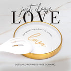 Styled Settings White and Gold Kitchen Utensils with Holder, 8-Piece | Heat Resistant, Nonstick, White Silicone Cooking Utensils Set, Ceramic Utensil Holder & Stackable Gold Spoon Rest