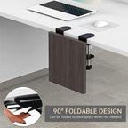 Ergonomics Desk Extender Tray, 9.5"x9.1" Punch-Free Clamp on, Foldable Keyboard Drawer Tray, Table Mount Arm Wrist Rest Shelf, Computer Elbow Arm Support