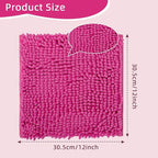 Locker Rug school girl rugs Carpet Chenille 100% Microfiber Locker Carpet with Non Skid Backing Locker Decorations (Rose Red, 12X12)
