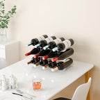 Yieach 4 Tier Stackable Wine Racks Countertop,Sturdy and Durable Wine Rack Free Standing Floor for Inside Cabinet,Clear Water Bottle Organizer and Wine Storage Racks Holder for Pantry,Table,Kitchen