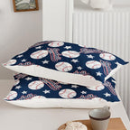 3D Baseballs Comforter Twin Size,Blue Baseball Kids Comforter Set,3Pcs Bedding Set Printed Comforter with 2 Pillowcases,Down Alternative,Soft and Lightweight,for All Seasons