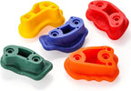 ZENFUN 25 Packs Rock Climbing Holds, Indoor & Outdoor Rock Wall Climbing Kit, Multi-Colored Climbing Rock Wall Grips with Mounting Hardware, Knotted Rope（Added 4 Sets of Spare Screws）