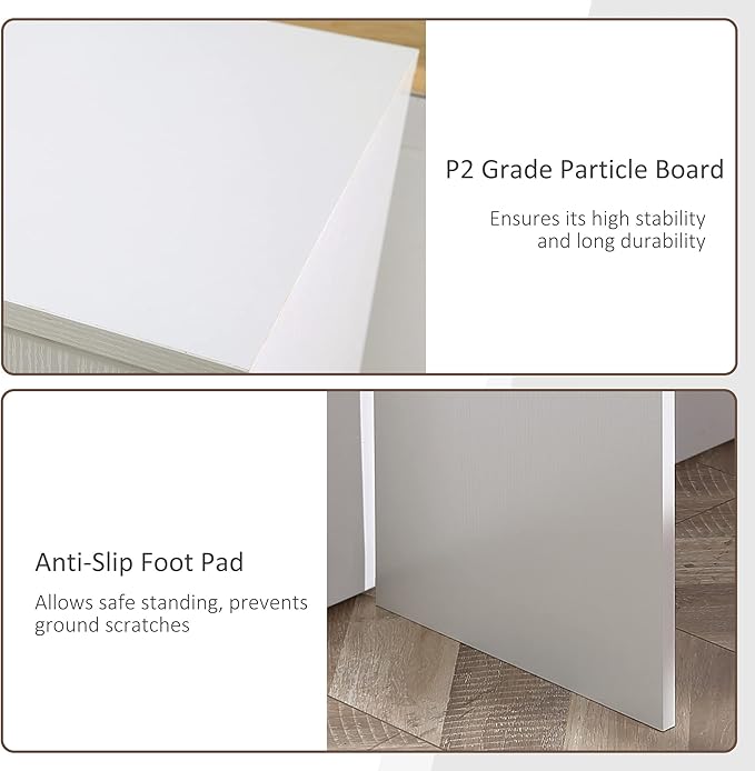 NicBex Kimberly-DW-00214-LWJ Home Office Desks, 46"x15.75"x29.25", White