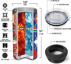 Funny Can Cooler 2026 Soccer Football Merchandise, International Country Flags Accessories Decorations, 4-IN-1 Can Cooler Stainless Steel Tumbler Gifts for Soccer Fans