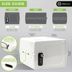 Dual Combination & Keyed Lockbox - Lockable Box for Everyday Use - Multi-Purpose lock for Home & Office Safety - Made of Industrial-Grade Plastic - One Size (Cream)