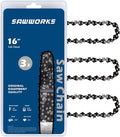 3-Pack Chainsaw Chain 16 Inch .325" Pitch .063" Gauge 62 Drive Links Fits 26RM3-62, 26RS-62, Stihl 025, MS250, MS251, 36890050062, Oregon L62 and More