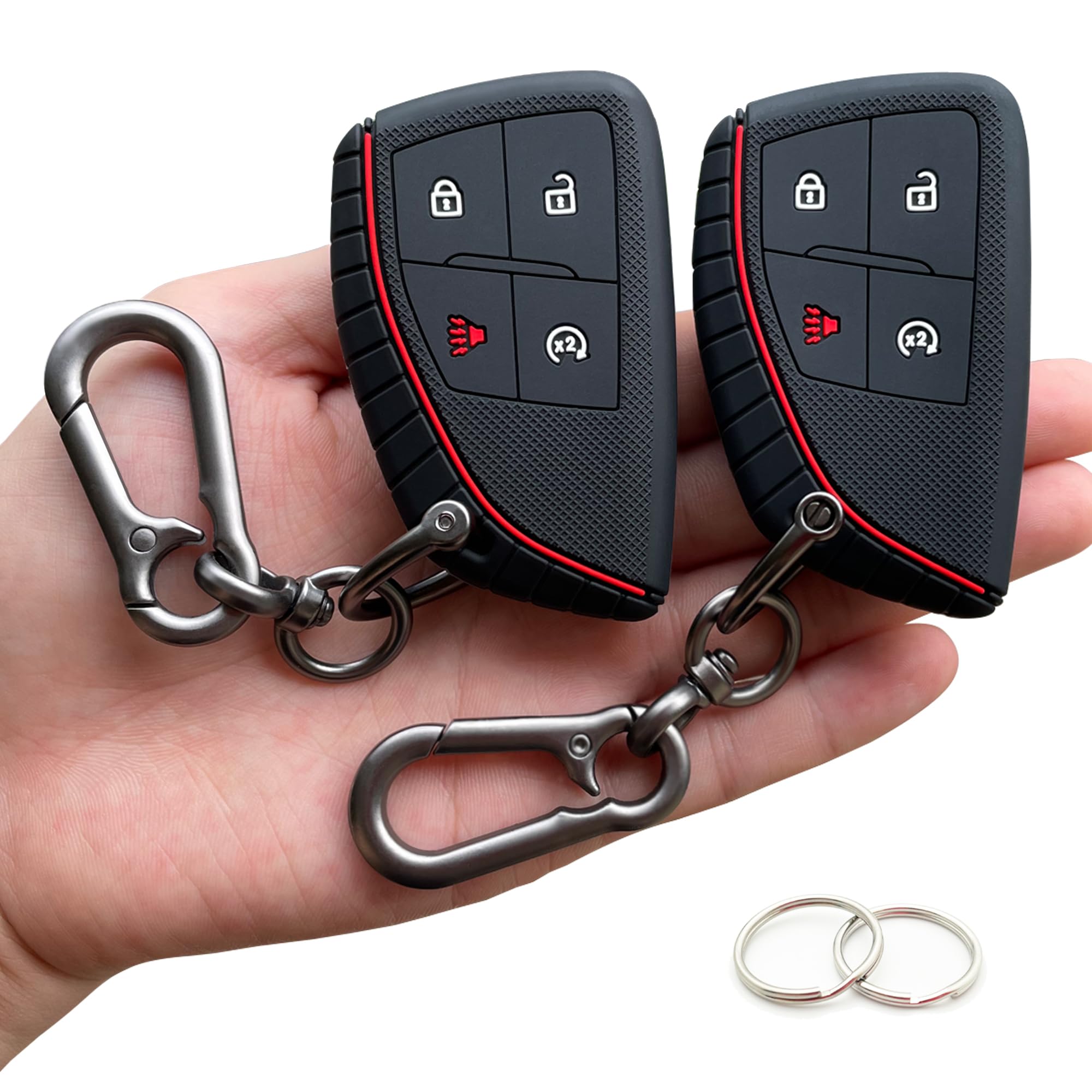 TANDRIVE 4-Button Key Fob Cover for 2023-2025 2026 Chevy Colorado Equinox Silverado GMC Canyon Sierra 2025 Honda Prologue, Silic
