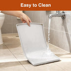 ukeetap 19" x 12" Extra Thick Silicone Mat Waterproof with Raised Edge, BPA Free Non-Slip Dog & Cat Food Mat, Feeding Mat for Food and Water Bowls, Spill Proof Mat to Protect Floors, White