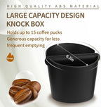 IAOSEN 6.3Inch Knock Box Large Espresso Knock Box Shock-Absorbent Knock Box Espresso with Removable Knock Bar and Non-Slip Base Espresso Machine Accessories for Home/Office
