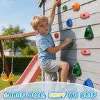50 PCS Rock Climbing Wall for Kids,Rock Wall Climbing Holds,Adults Climbing Wall Grip Kits Holds Up to 230 lbs for Outdoor Indoor Home Playground Climbing Holds