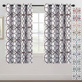 H.VERSAILTEX Blackout Curtains 63 inch Length 2 Panels Set Thermal Curtains & Drapes Window Treatment Noise Reducing Geometric Modern Grommet Living Room Curtains for Bedroom - Brown and Gray