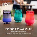 HOST Freeze XL Cooling Cup in Double Walled Insulated Freezable Drink Chilling Tumbler with Freezing Gel, 12 Ounces - Slate Blue Set of 2