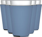 TahoeBay Blank Pint Glass Sleeves, Beer Coolers, 6-Pack, Steel Blue | Insulating Foam Cooler, 16oz Collapsible Tapered Beverage Holder, Bar Cup Insulator for Transfer Vinyl, HTV, Sublimation, DTF