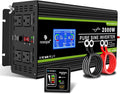 NOVOPAL 2000 Watt Pure Sine Wave Power Inverter DC 12V to AC 110V 120V Rv Inverters with 1 USB Port-16 feet Remote Control, LCD Display for Truck, Hurricane, Home