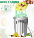 8-10 Gallon Compostable Trash Bags, 60 Count - Kitchen & Food Scrap Waste Bags, Sturdy & Biodegradable, ASTM D6400, US BPI Certified