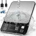 Waterproof Kitchen Scale, 5kg/11lb Food Scale Precisely Measures Grams and Ounces for Baking and Cooking, Stainless Stee Digital Scale with Backlight for Food