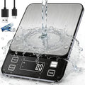 Waterproof Kitchen Scale, 10kg/22lb Food Scale Precisely Measures Grams and Ounces for Baking and Cooking, Stainless Stee Digital Scale with Backlight for Food
