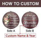 ASTARIN 36" Large Deep Tone Personalized Sympathy Wind Chimes, Memorial Wind Chime for Loss of Mother Father Loved One, Hummingbird Bereavement Gifts Decor Outdoor Patio Garden Graveyard