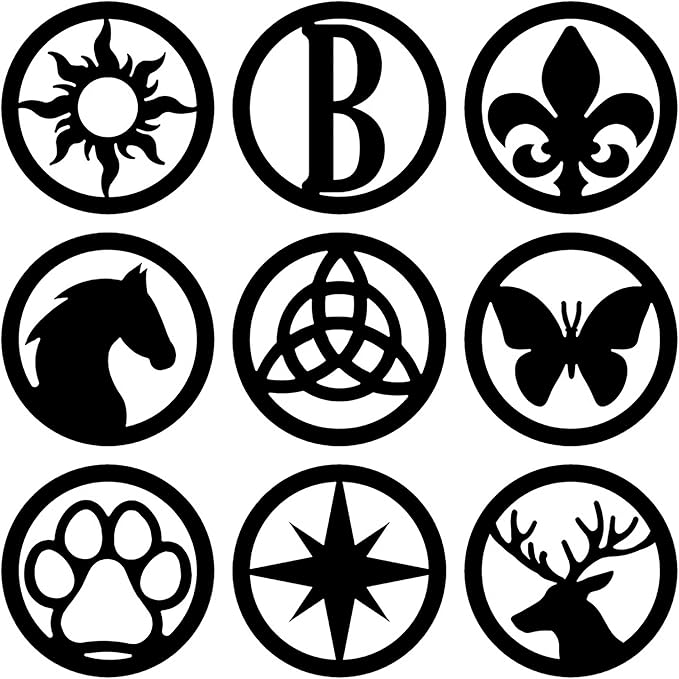 Touch of Class Pathways Reflective Driveway Marker Stake Set of Two for Outdoor Use | Fleur-de-Lis Emblem Design | Personalized Tall Reflector Set of 2 | Black Durable Finish