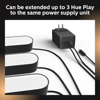 Philips Hue 16-Foot Extension Cable for Philips Hue Play Light Bar, Black - 1 Pack - Power Supply Not Included