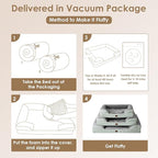 EHEYCIGA Orthopedic Dog Beds for Large Dogs, Waterproof Memory Foam Large Dog Bed with Sides, Non-Slip Bottom and Egg-Crate Foam Large Dog Couch Bed with Washable Removable Cover, Greyish Green