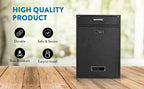 Wall Mounted Locking Vertical Dropbox Mailbox - Safe and Secure (Large) | Made with Galvanized Steel (Black Combination Lock)