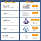 Vacuum Storage Bags for Clothing, 8 Large Vacuum Seal Bags Space Saver for Clothes, Comforters, Blankets, Bedding, Vacuum Sealer Bags with Electric Pump (2025 Upgrade)