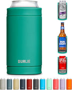 DUALIE 3 in 1 Insulated Can Cooler - 15+ Colors - Universal Size for 12 oz Cans, Slim Cans, and Bottles
