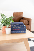 Colored Real Decorative Book Set - Decor Books for Book Shelf Decor, Home Decor for Shelves & Bookcases - Perfect for Book Decor, Decorative Books for Home Decor, & Books for Decor (Orange)