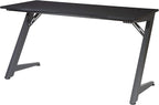OSP Home Furnishings Beta Battlestation Gaming Desk with Bluetooth RGB LED Lights, Matte Black