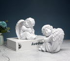 Praying Angel Figurine, Waterproof Angel Wings Statue, Garden Memorial Angel, Resin Praying Angel Figurine for Home Decor or Garden
