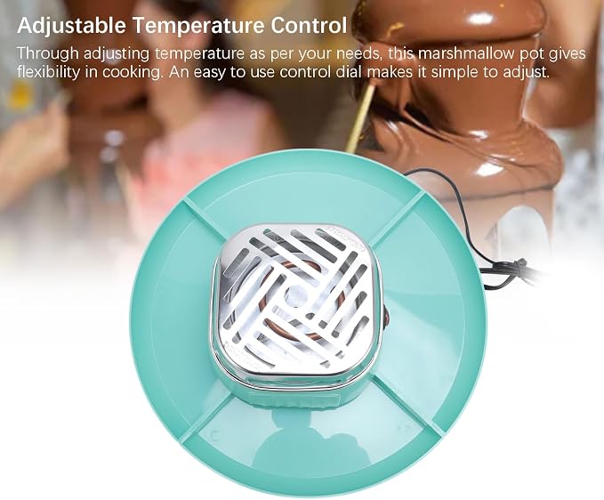 Tabletop Indoor Smores Maker with 4 Tray Electric Chocolate Roaster Adjustable Temperature Removable Trays for Party Gathering (US Plug 120V)