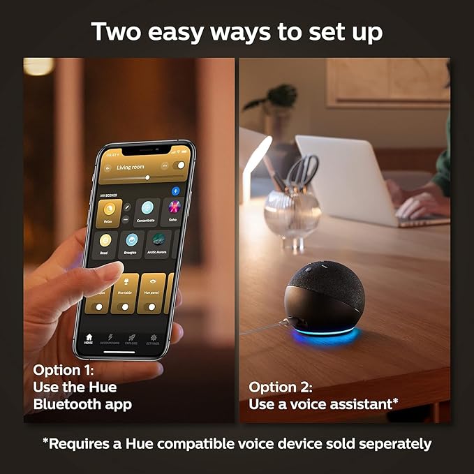 Philips Hue Smart 75W A19 LED Bulb - White Ambiance Warm-to-Cool White Light - 1 Pack - 1100LM - E26 - Indoor - Control with Hue App - Works with Alexa, Google Assistant and Apple Homekit