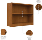 Bush Furniture Universal Small 2 Shelf Bookcase in Natural Cherry