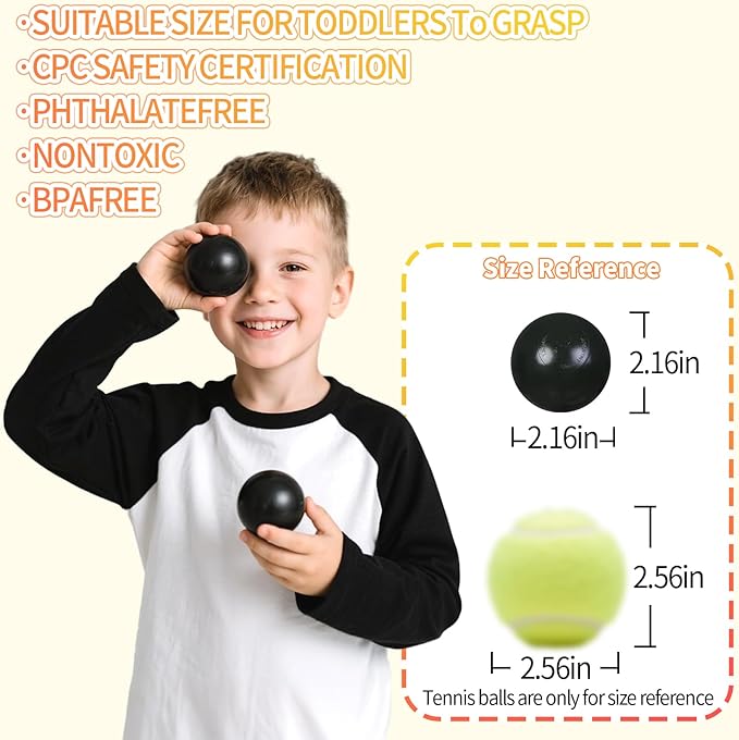 Ball Pit Balls for Kids, Plastic Refill 2.2 Inch Balls, 100 Pack, Bright Colors, Phthalate and BPA Free, Includes a Reusable Storage Bag with Zipper