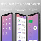 SP2 Smart Wireless Meat Thermometer with Display Base, WiFi BBQ | NIST ±0.5°F Accuracy, Ultra-Thin Probe, 10X Long Range Signal, WiFi App Monitoring for BBQ, Grill, Smoker & Oven