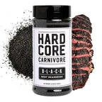 Hardcore Carnivore Black | All-Purpose Beef Seasoning Rub, 13oz Shaker | Texas-Made Classic Coarse Rub with Activated Charcoal - Blend for Steak, Brisket, Burgers, BBQ, Grilling and Smoking MSG Free